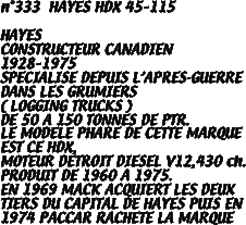 n°333  HAYES HDX 45-115